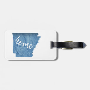 Étiquette À Bagage Arkansas Accueil Grain de bois