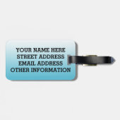 Étiquette À Bagage Arlequin plongeur Birdoré (Dos horizontal)