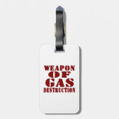 Étiquette À Bagage Arme De Destruction Du Gaz (Dos Vertical)