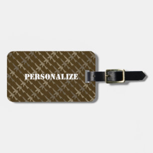 Étiquette À Bagage Arme militaire Camouflage GI Style Rifle Cool Brow