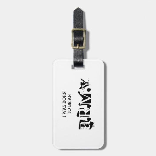 ÉTIQUETTE À BAGAGE ARMÉE (Devant Vertical)