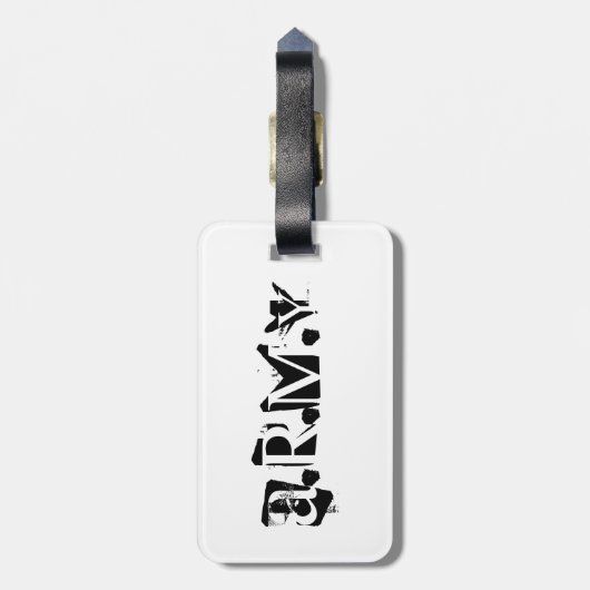 ÉTIQUETTE À BAGAGE ARMÉE (Dos Vertical)