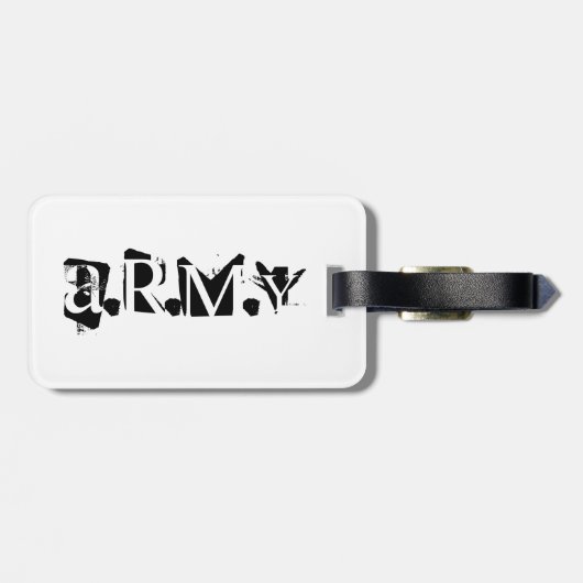 ÉTIQUETTE À BAGAGE ARMÉE (Dos horizontal)