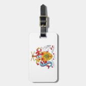 Étiquette À Bagage Armoiries de la Barbade Emblème national (Devant Vertical)