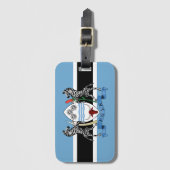 Étiquette À Bagage Armoiries du Botswana (Devant Vertical)