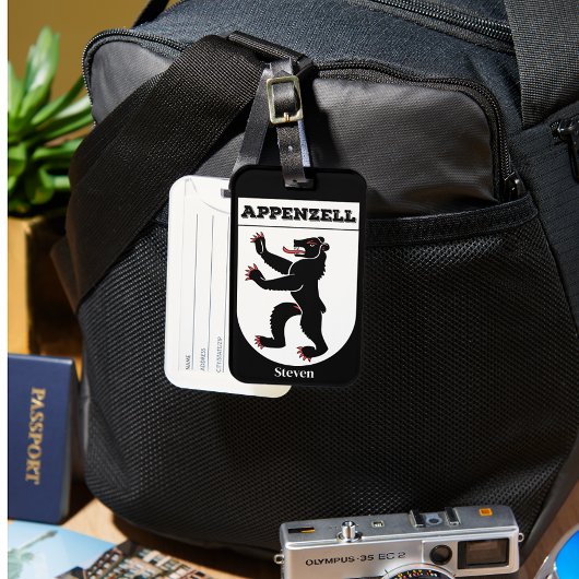 Étiquette À Bagage Armoiries du canton suisse d'Appenzell, Innerrhode