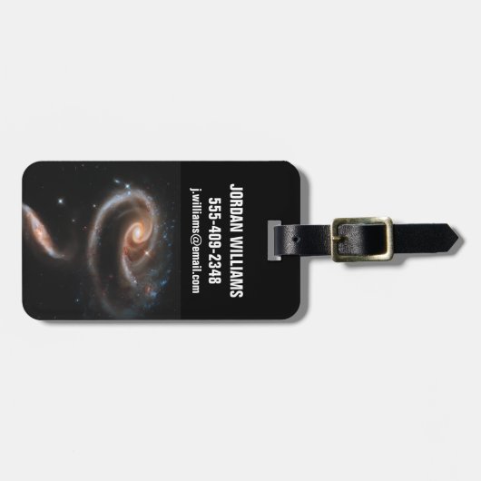 Étiquette À Bagage Arp 273 Galaxies Interagissant En Andromède. (Devant horizontal)