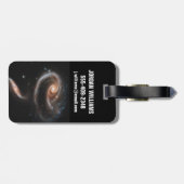 Étiquette À Bagage Arp 273 Galaxies Interagissant En Andromède. (Dos horizontal)