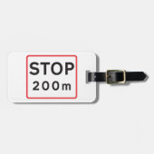 Étiquette À Bagage Arrêt 200m Signal routier Sécurité de la signalisa (Devant horizontal)