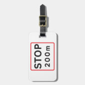 Étiquette À Bagage Arrêt 200m Signal routier Sécurité de la signalisa (Devant Vertical)