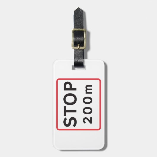 Étiquette À Bagage Arrêt 200m Signal routier Sécurité de la signalisa (Devant Vertical)