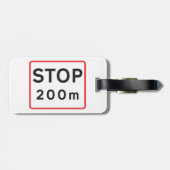 Étiquette À Bagage Arrêt 200m Signal routier Sécurité de la signalisa (Dos horizontal)