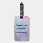 Étiquette À Bagage arrière - plan abstrait d'aquarelle d'art sur le (Dos Vertical)