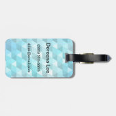 Étiquette À Bagage Arrière - plan abstrait fait en motif de mosaïque (Dos horizontal)