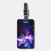 Étiquette À Bagage Arrière - plan avec papillons de nuit (Devant Vertical)