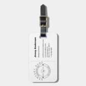 Étiquette À Bagage Arrière - plan blanc du logo de la société minimal (Devant Vertical)