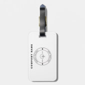 Étiquette À Bagage Arrière - plan blanc du logo de la société minimal (Dos Vertical)