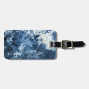 Étiquette À Bagage Arrière - plan bleu abstrait d'aquarelle