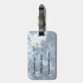 Étiquette À Bagage Arrière - plan bleu abstrait d'aquarelle (Dos Vertical)