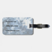 Étiquette À Bagage Arrière - plan bleu abstrait d'aquarelle (Dos horizontal)