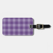 Étiquette À Bagage Arrière - plan checkered violet (Devant horizontal)