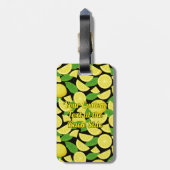 Étiquette À Bagage Arrière - plan citron (Dos Vertical)
