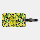 Étiquette À Bagage Arrière - plan citron (Dos horizontal)