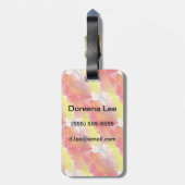 Étiquette À Bagage Arrière - plan d'aquarelle de texture de (Dos Vertical)