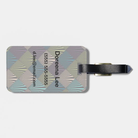 Étiquette À Bagage arrière - plan d'art pop (Dos horizontal)