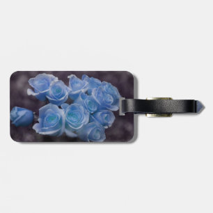 Étiquette À Bagage arrière - plan de bouquet coloré Rose bleu
