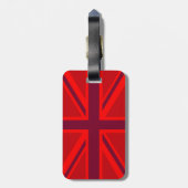 Étiquette À Bagage Arrière - plan de couleur rouge British Union Jack (Dos Vertical)