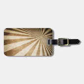 Étiquette À Bagage arrière - plan de motif rétro strié (Devant horizontal)