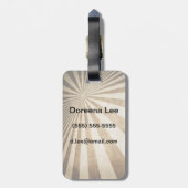 Étiquette À Bagage arrière - plan de motif rétro strié (Dos Vertical)