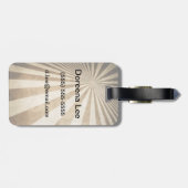 Étiquette À Bagage arrière - plan de motif rétro strié (Dos horizontal)