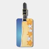 Étiquette À Bagage Arrière - plan de plage, tag (Devant Vertical)