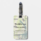 Étiquette À Bagage Arrière - plan de pointe abstrait (Dos Vertical)