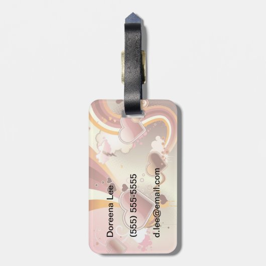 Étiquette À Bagage Arrière - plan dénommé de conception (Dos Vertical)