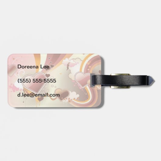 Étiquette À Bagage Arrière - plan dénommé de conception (Dos horizontal)