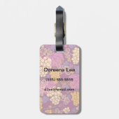 Étiquette À Bagage Arrière - plan doux de motif de vignes (Dos Vertical)