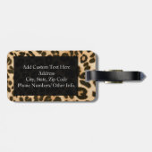 Étiquette À Bagage Arrière - plan Empreinte de léopard (Dos horizontal)