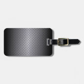 Étiquette À Bagage Arrière - plan en acier Diamondplate noir à gris (Devant horizontal)