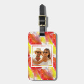 Étiquette À Bagage Arrière - plan fait sur commande d'aquarelle de (Devant Vertical)