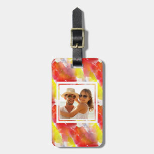 Étiquette À Bagage Arrière - plan fait sur commande d'aquarelle de