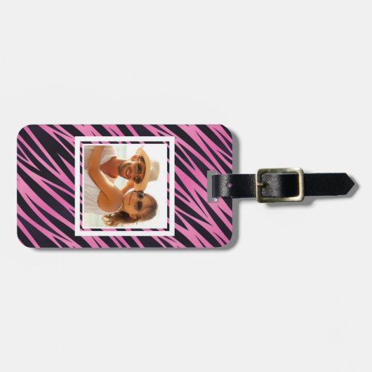 Étiquette À Bagage Arrière - plan fait sur commande de rayure de (Devant horizontal)