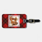 Étiquette À Bagage Arrière - plan fait sur commande de tartan de (Devant horizontal)