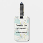 Étiquette À Bagage Arrière - plan floral (Dos Vertical)