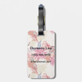 Étiquette À Bagage Arrière - plan floral 3 (Dos Vertical)