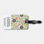 Étiquette À Bagage Arrière - plan floral 3 de photo faite sur (Dos horizontal)