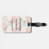 Étiquette À Bagage Arrière - plan floral 4 (Dos horizontal)