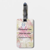 Étiquette À Bagage arrière - plan floral 6 (Dos Vertical)